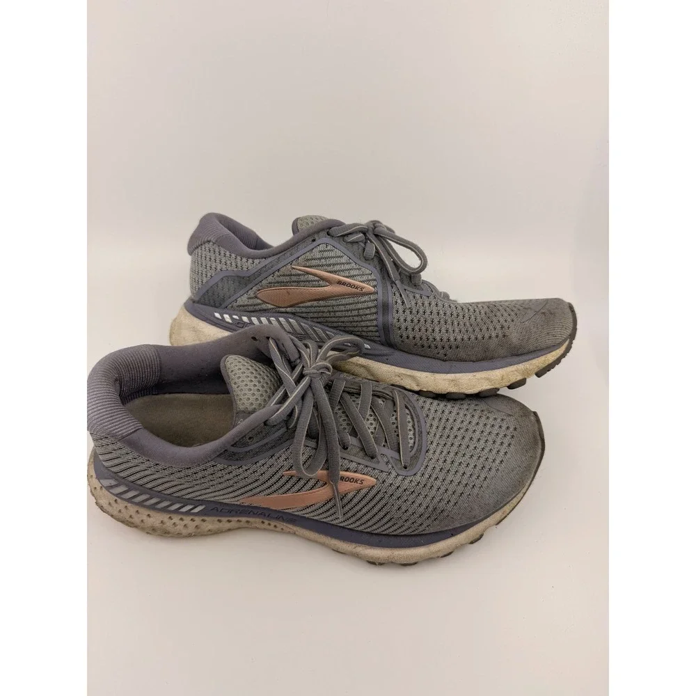 Brooks Adrenaline GTS 20 Womens Running Shoes Grey Rose Gold 1202961B073 8.5